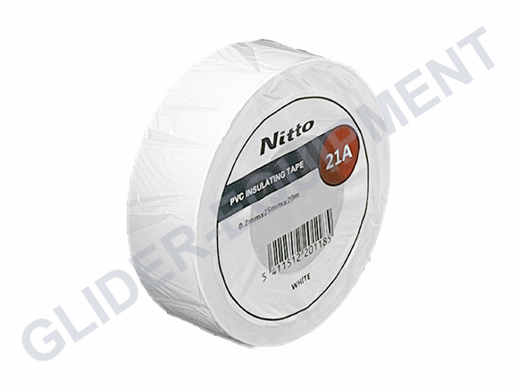 Nitto afplaktape 25mm   1 ROLLE [PVC21-25MMx20M-WIT]